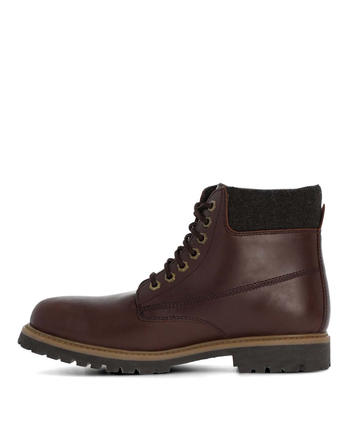 Botin Cuero Hombre Negam Burdeo