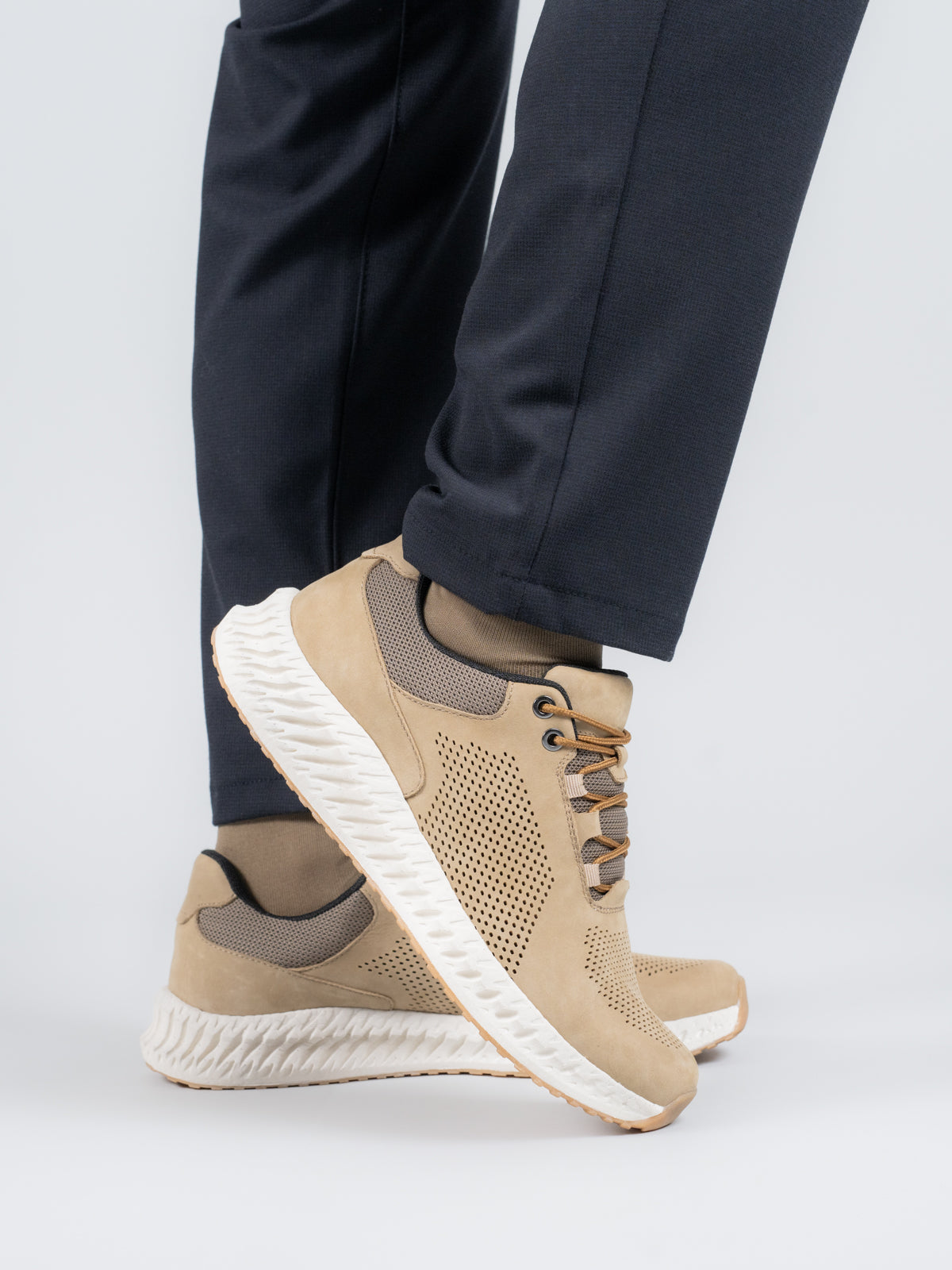 Zapatilla Cuero Hombre Spinal Lthr Lace Gris Claro