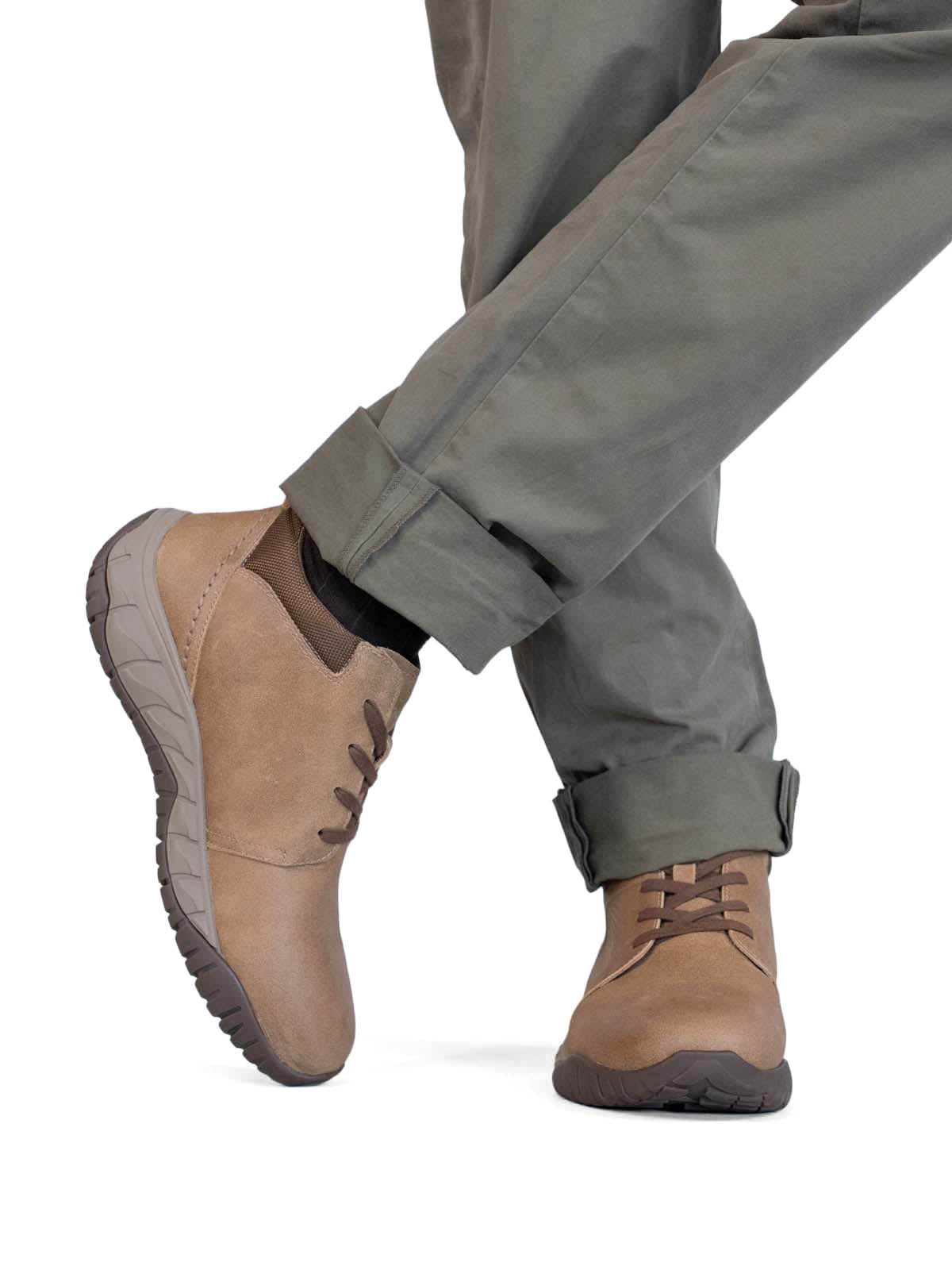 Botin Cuero Bodo Café Hush Puppies