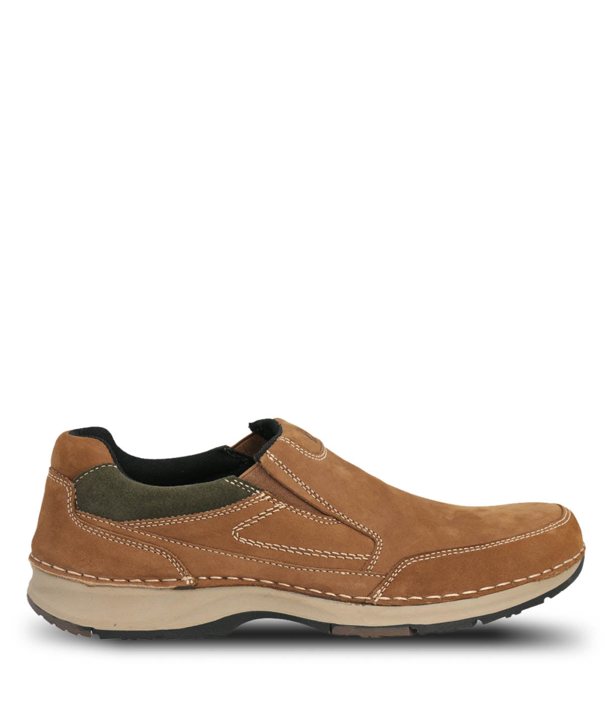Slip On Cuero Hombre Vigor Café Claro
