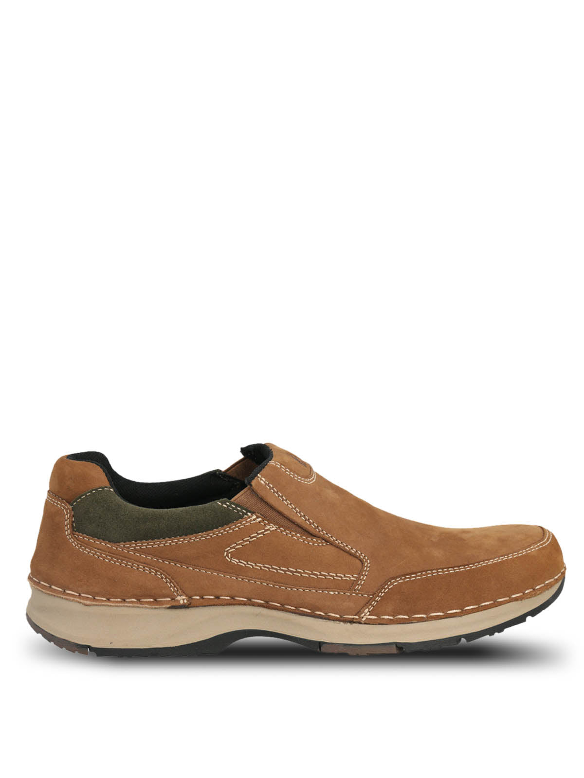 Slip On Cuero Hombre Vigor Café Claro