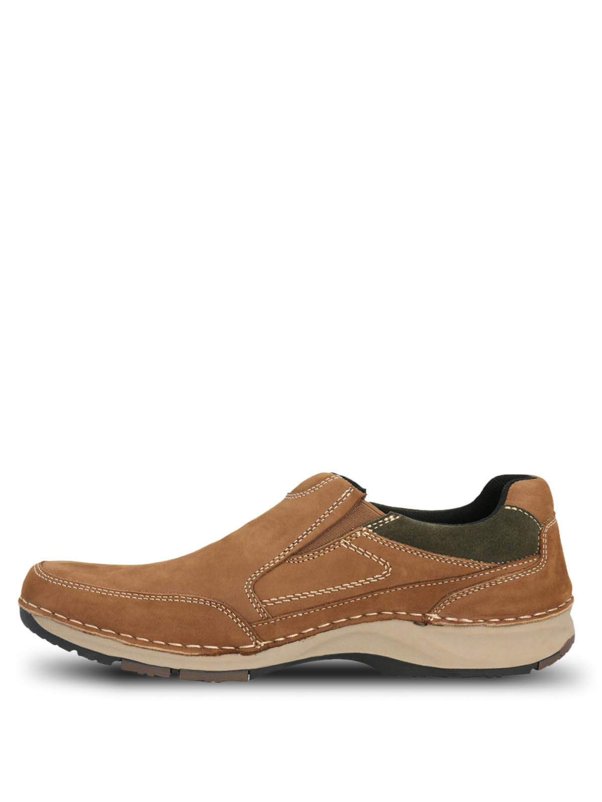 Slip On Cuero Hombre Vigor Café Claro
