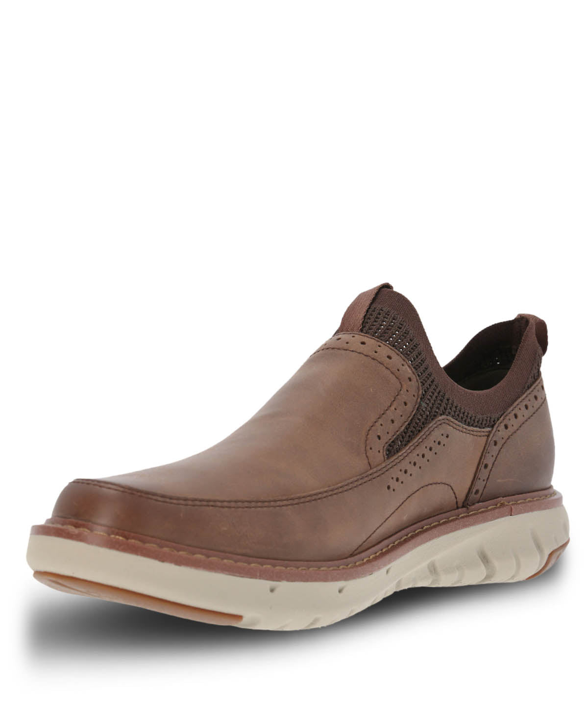 Slip On Cuero Hombre Smart Slip On Café Oscuro