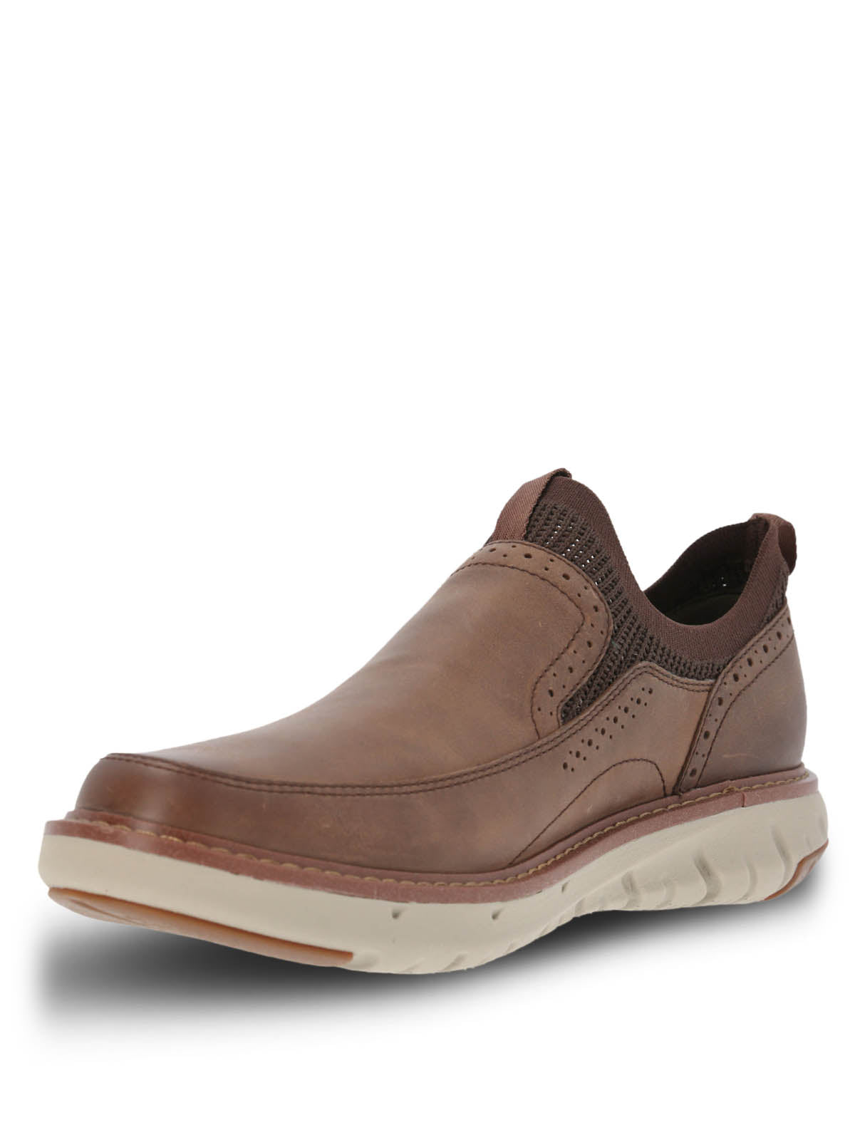 Slip On Cuero Hombre Smart Slip On Café Oscuro