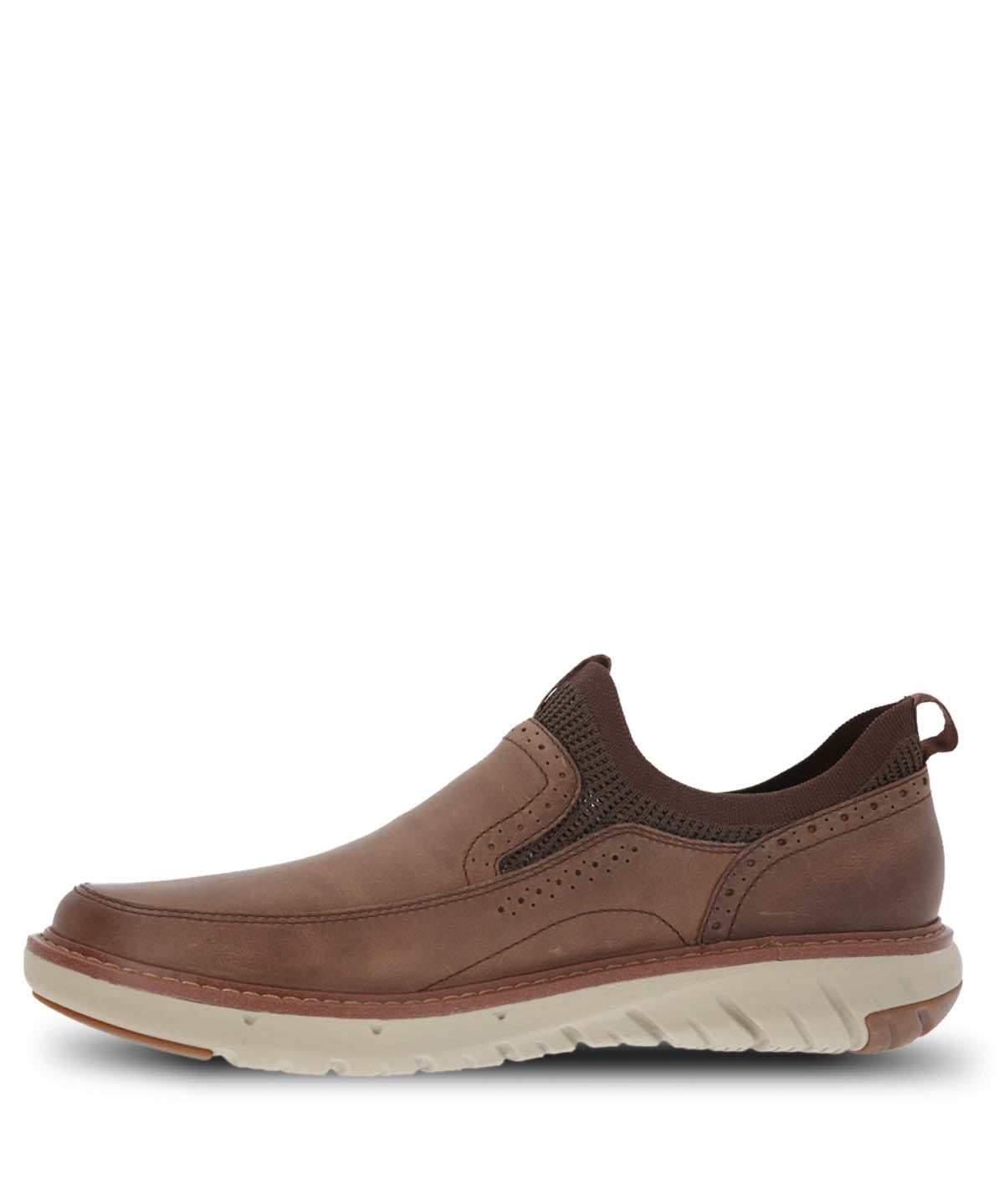 Slip On Cuero Hombre Smart Slip On Café Oscuro