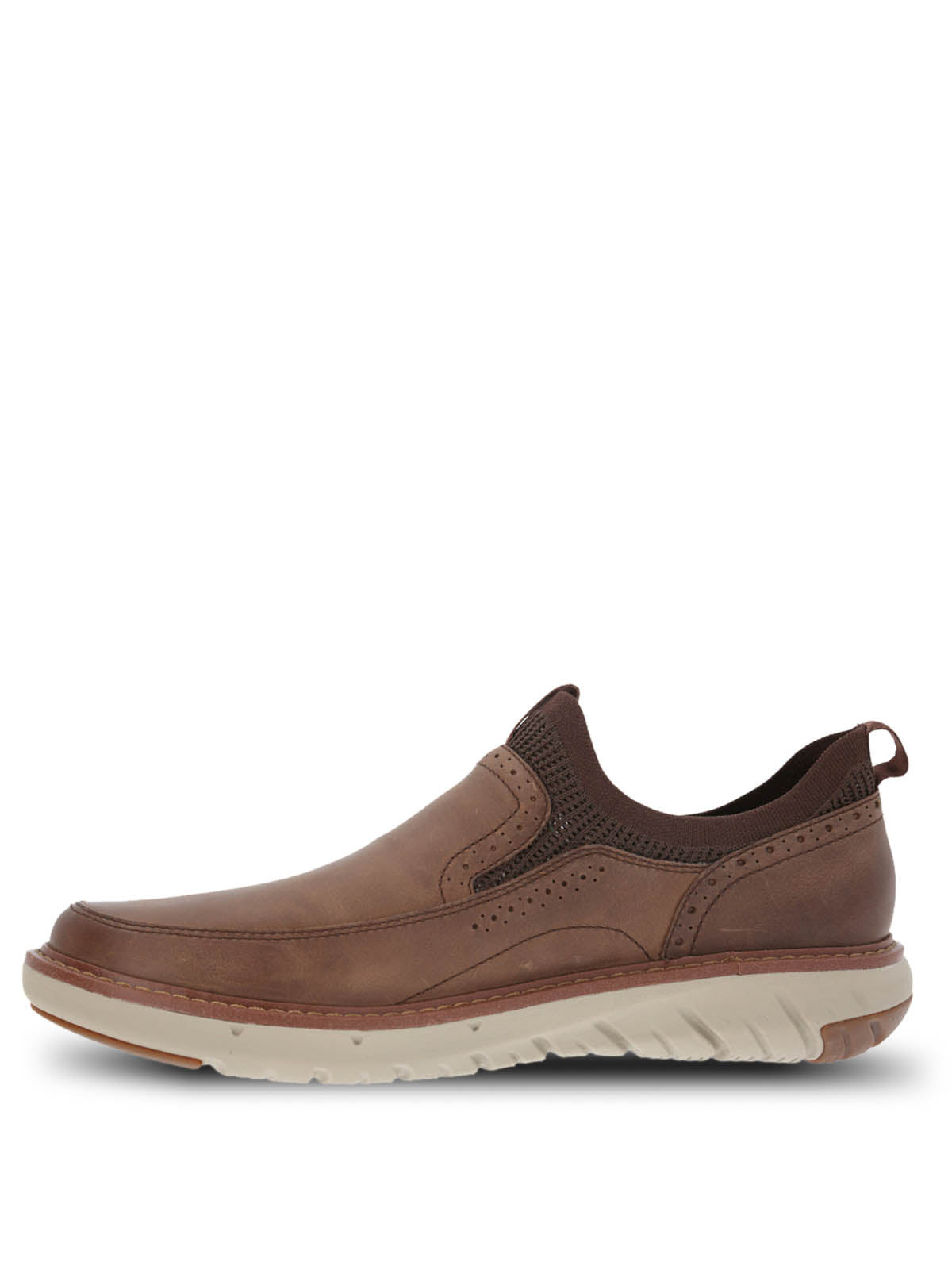 Slip On Cuero Hombre Smart Slip On Café Oscuro