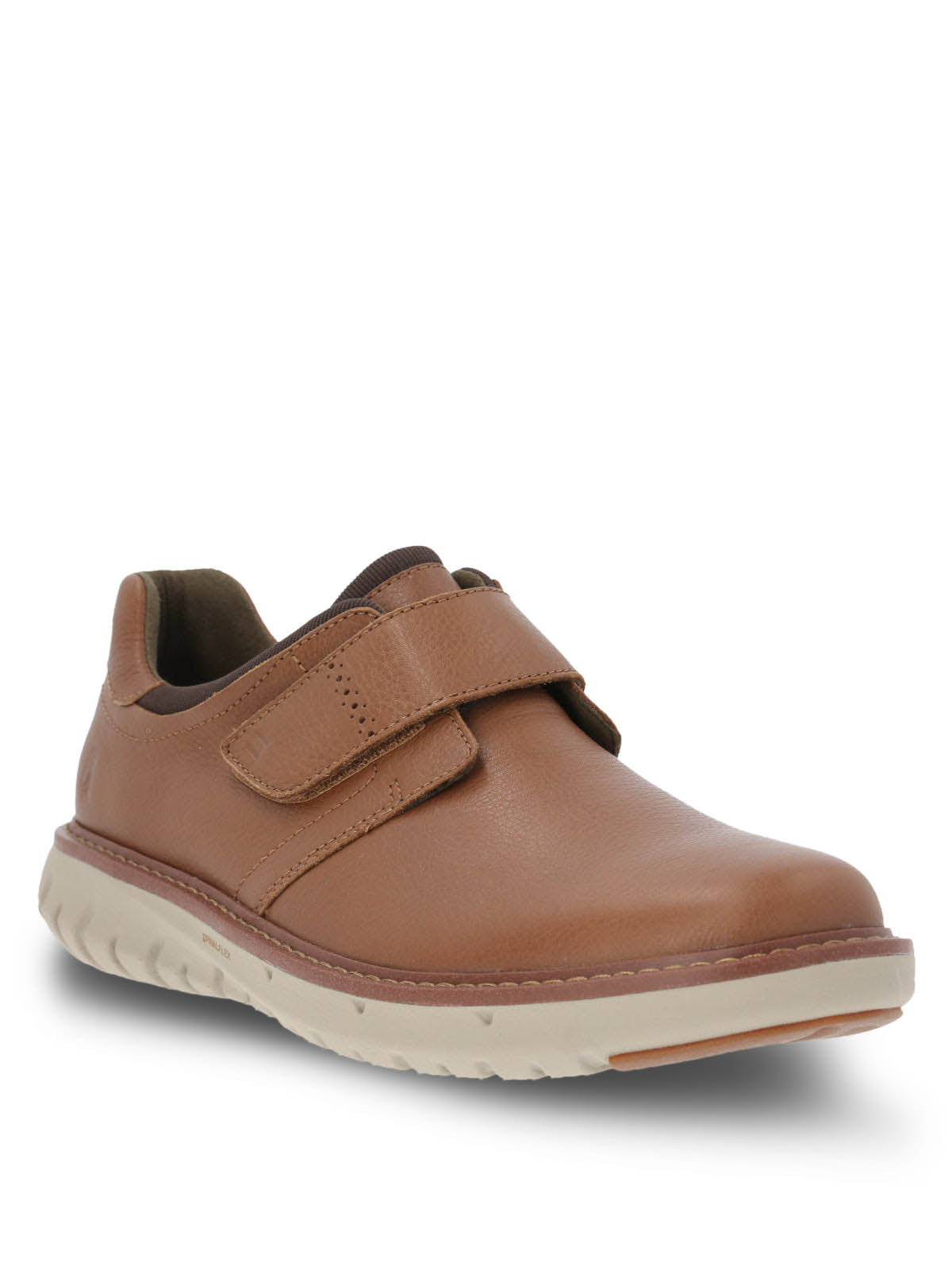 Zapato Cuero Hombre Smart Velcro Café Claro | Hush Puppies