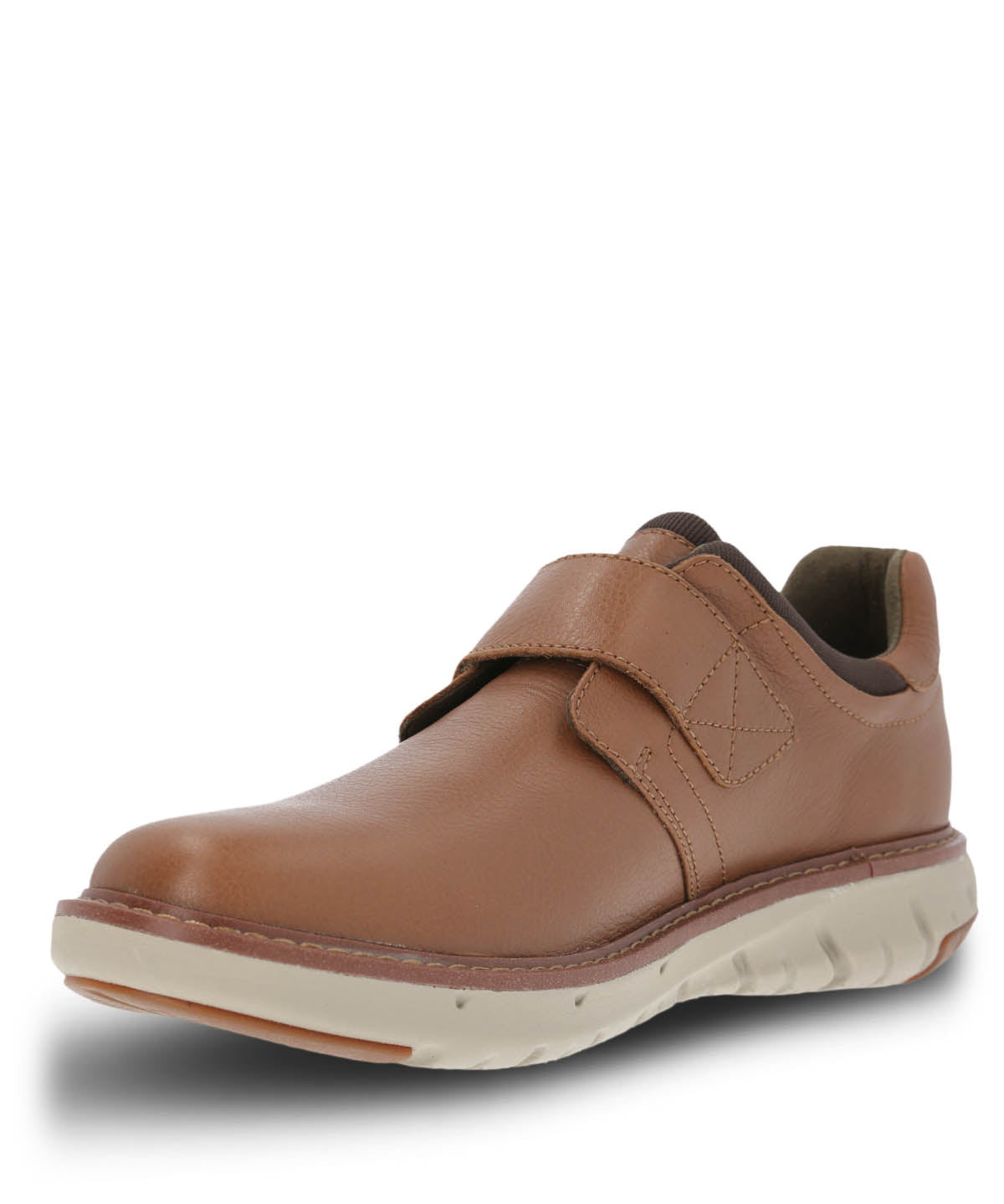 Zapato Cuero Hombre Smart Velcro Café Claro | Hush Puppies