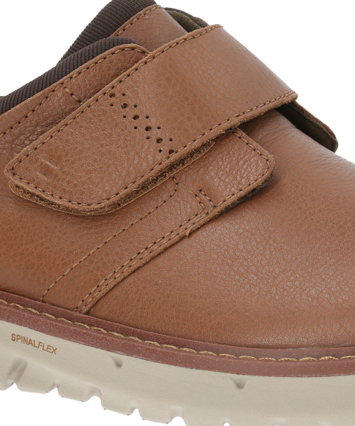 Zapato Cuero Hombre Smart Velcro Café Claro | Hush Puppies