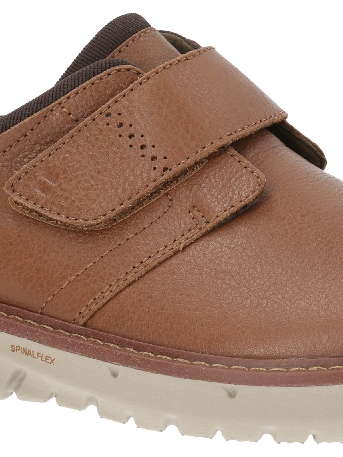 Zapato Cuero Hombre Smart Velcro Café Claro | Hush Puppies