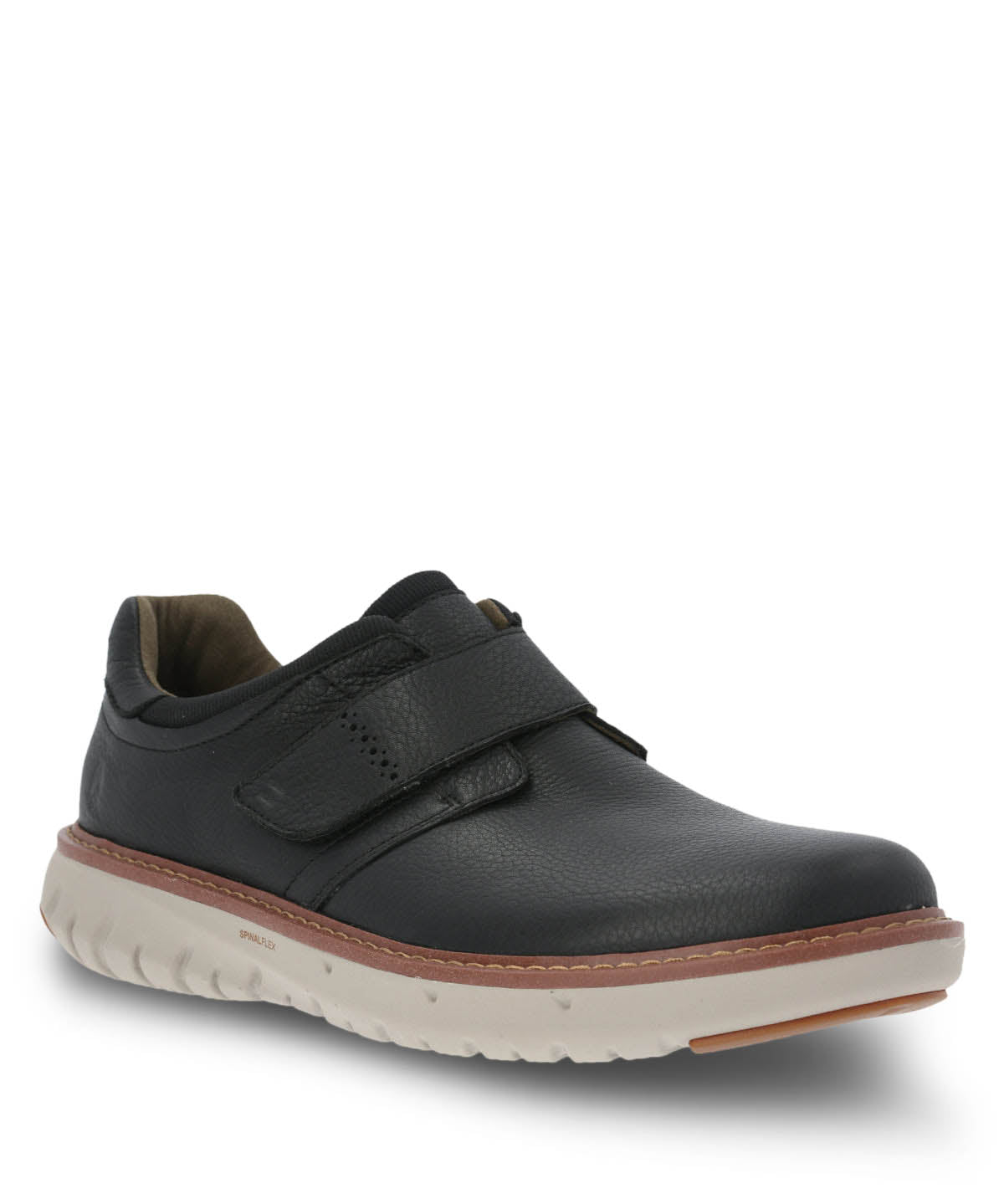 Zapato Cuero Hombre Smart Velcro Negro