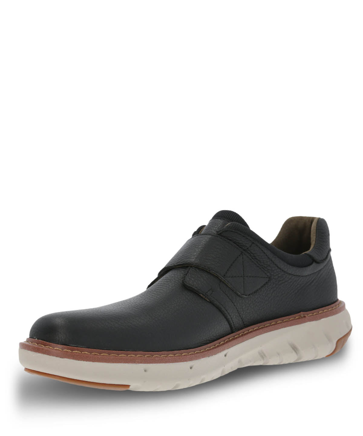 Zapato Cuero Hombre Smart Velcro Negro