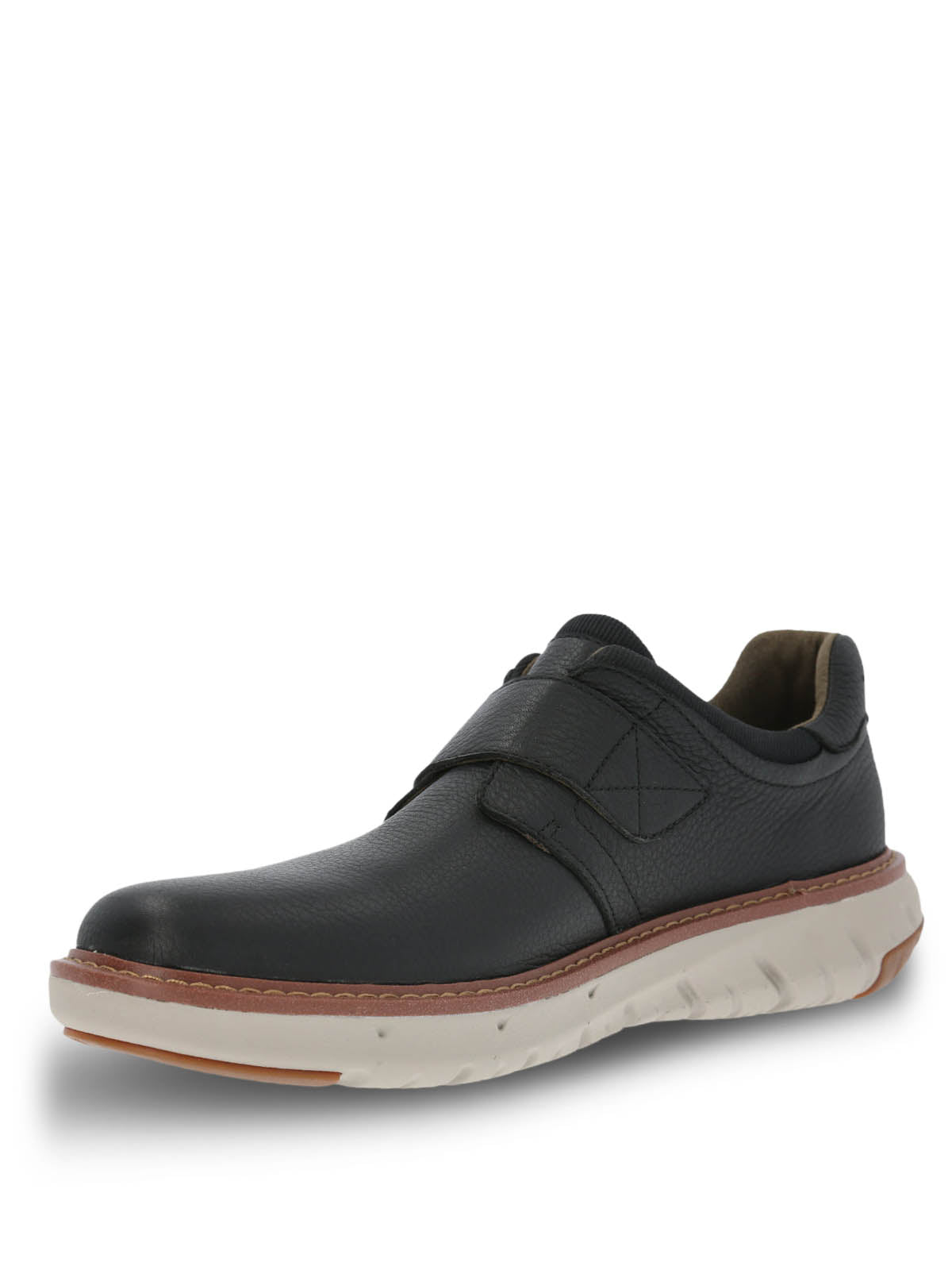 Zapato Cuero Hombre Smart Velcro Negro
