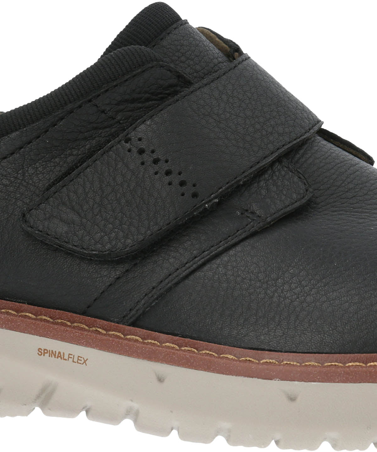 Zapato Cuero Hombre Smart Velcro Negro