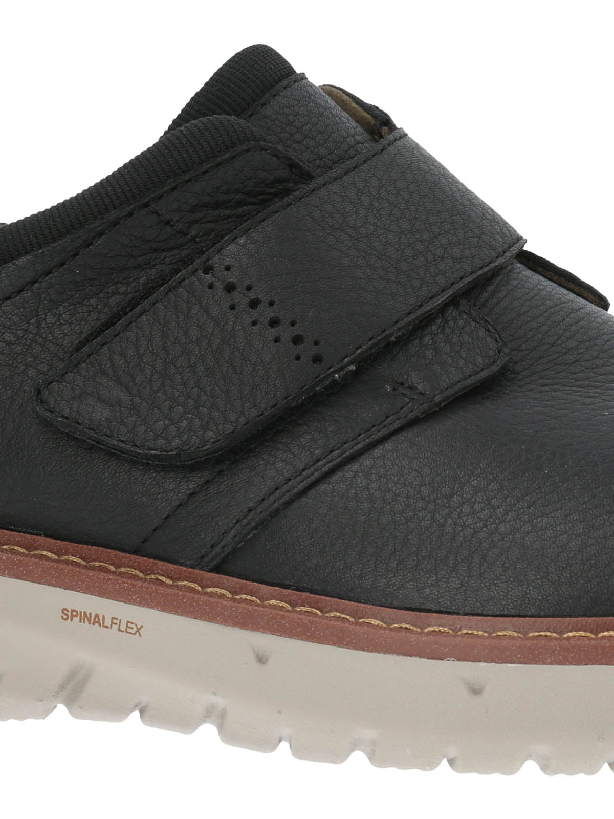 Zapato Cuero Hombre Smart Velcro Negro