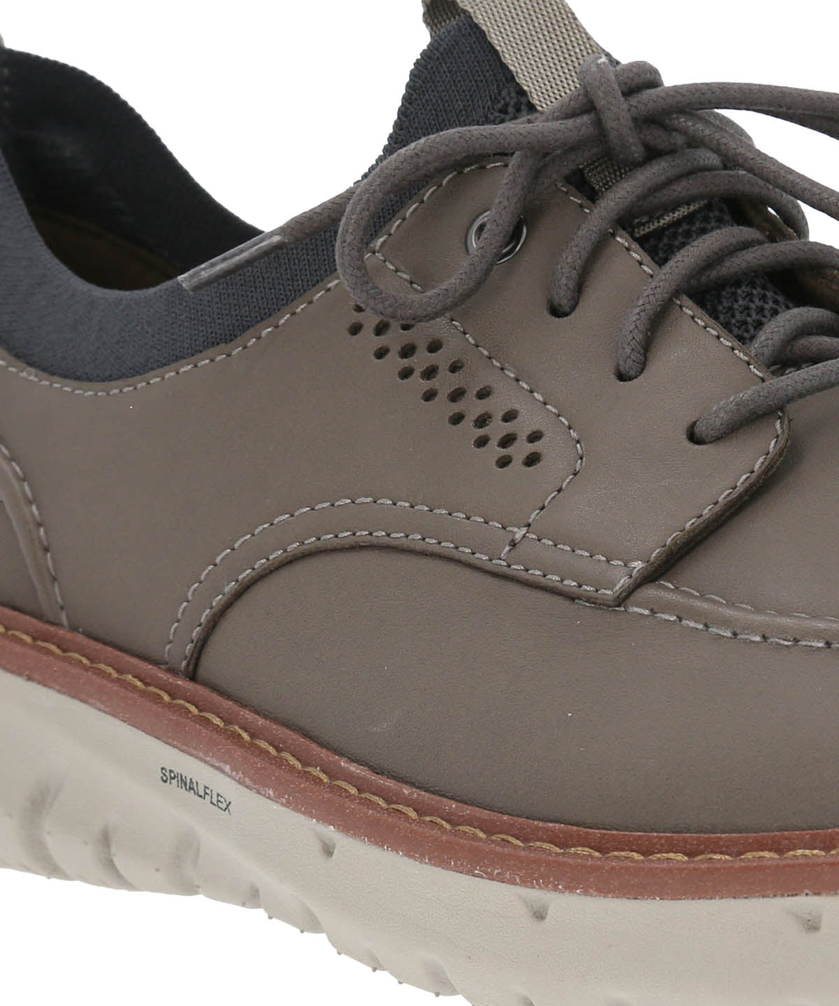 Zapatilla Cuero Hombre Smart Laceup Gris