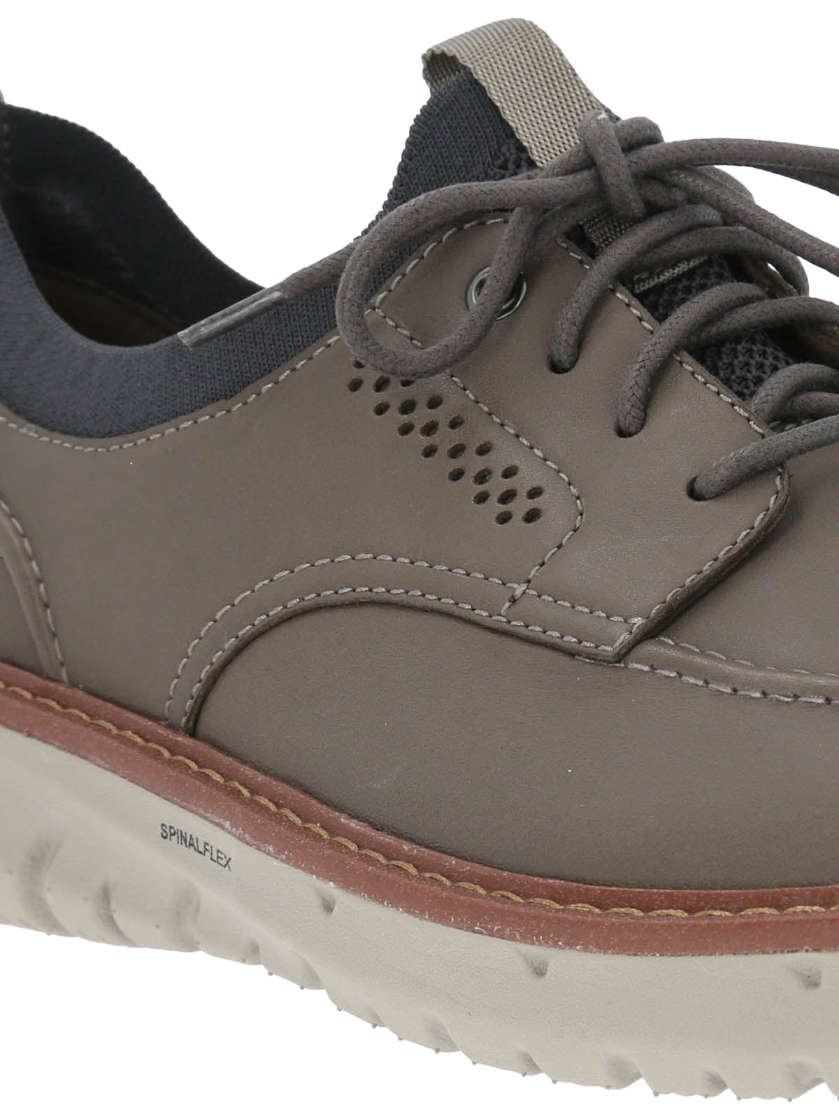 Zapatilla Cuero Hombre Smart Laceup Gris