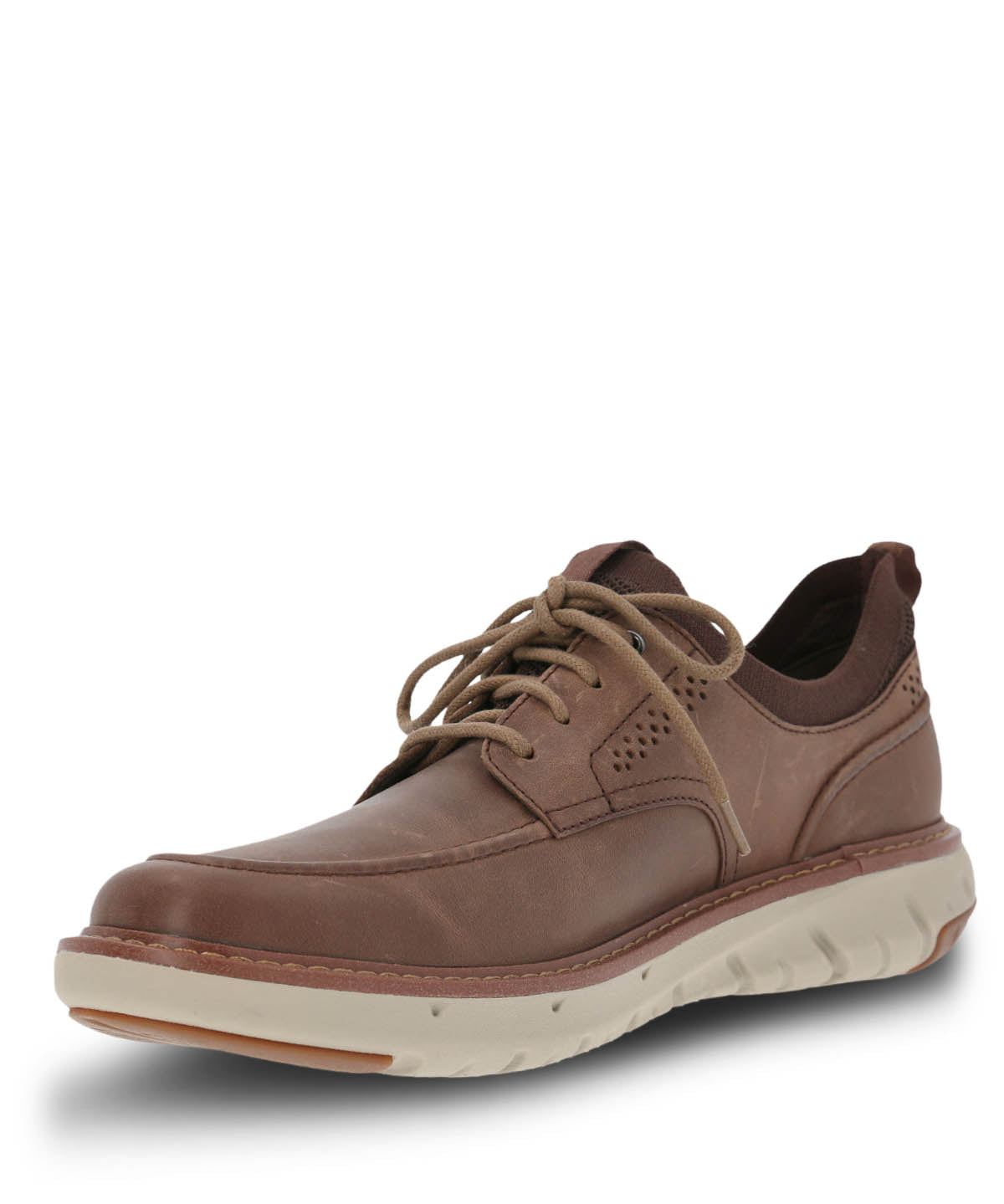 Zapatilla Cuero Hombre Smart Laceup Café Oscuro