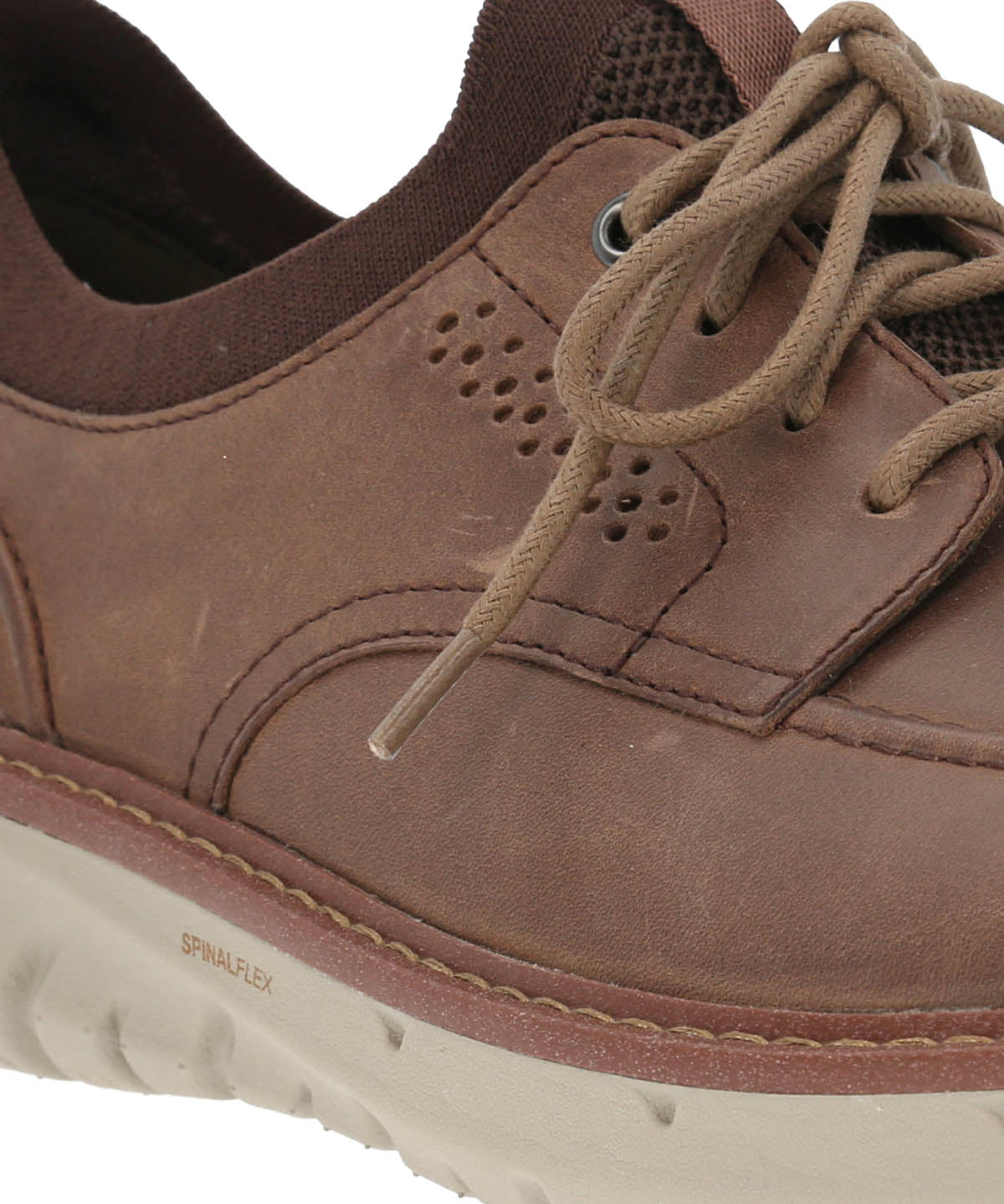 Zapatilla Cuero Hombre Smart Laceup Café Oscuro