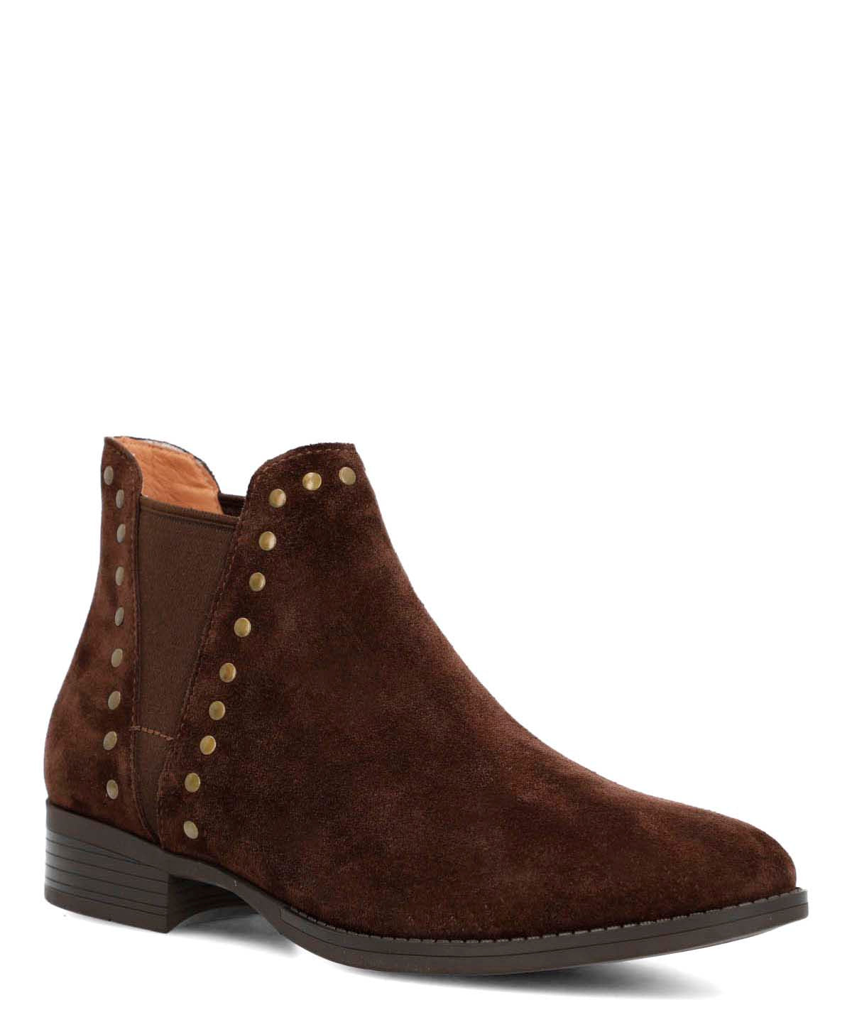 Botin Cuero Mujer Alva Café