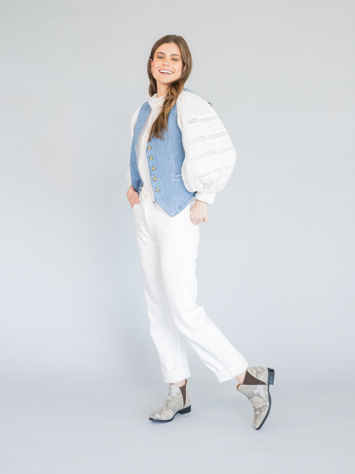 Botin Cuero Mujer Alva  Beige | Hush Puppies