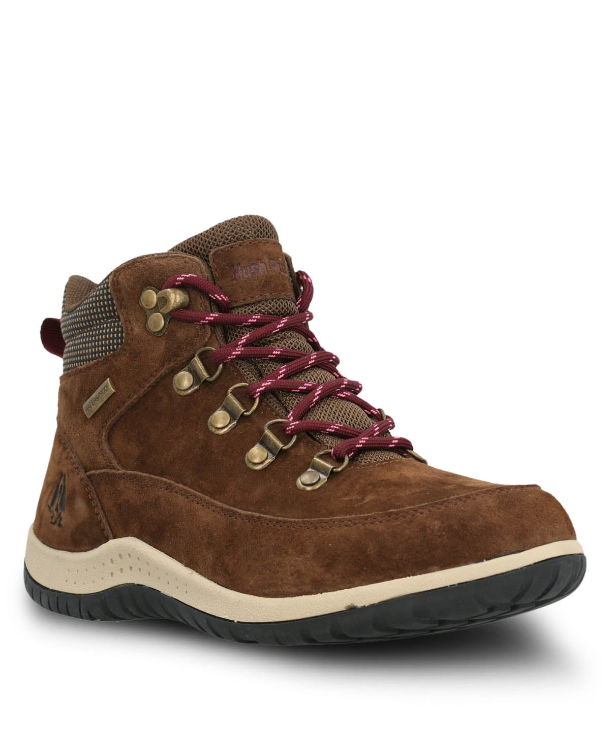 Botin Cuero Emur Café Hush Puppies