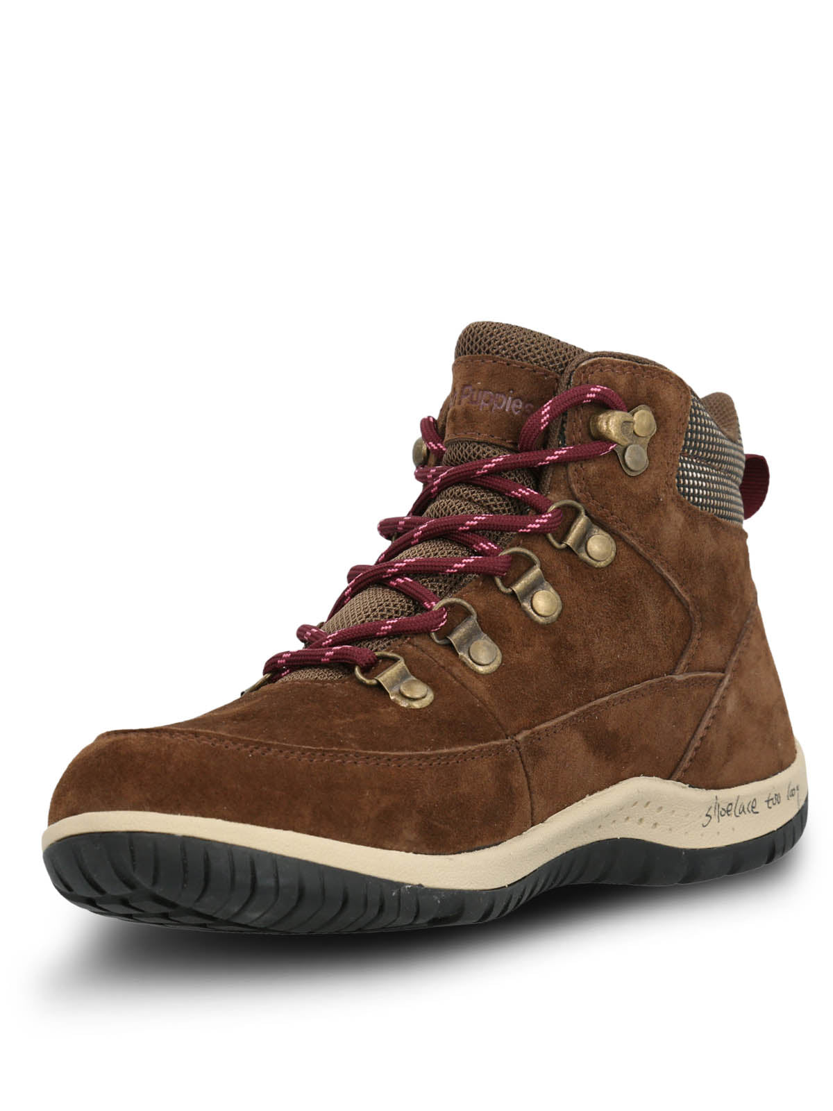 Botin Cuero Emur Café Hush Puppies