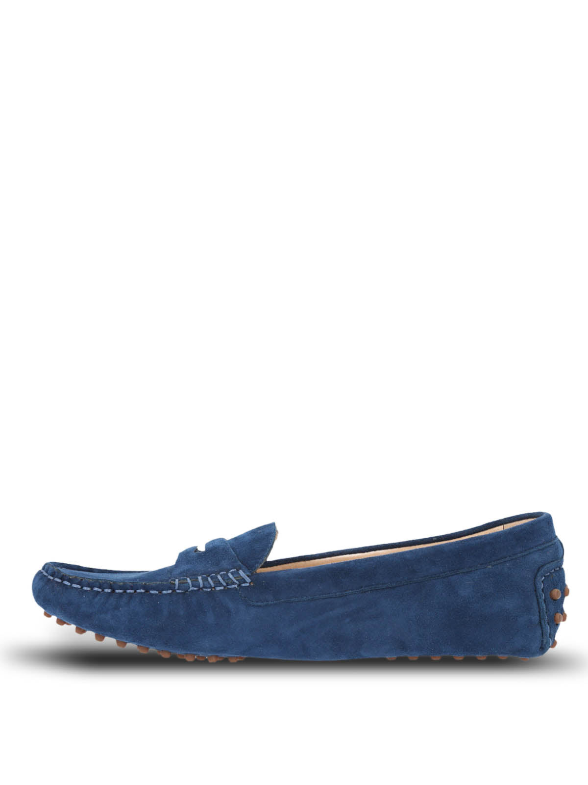 Mocasin Cuero Mujer Band Azul Hush Puppies