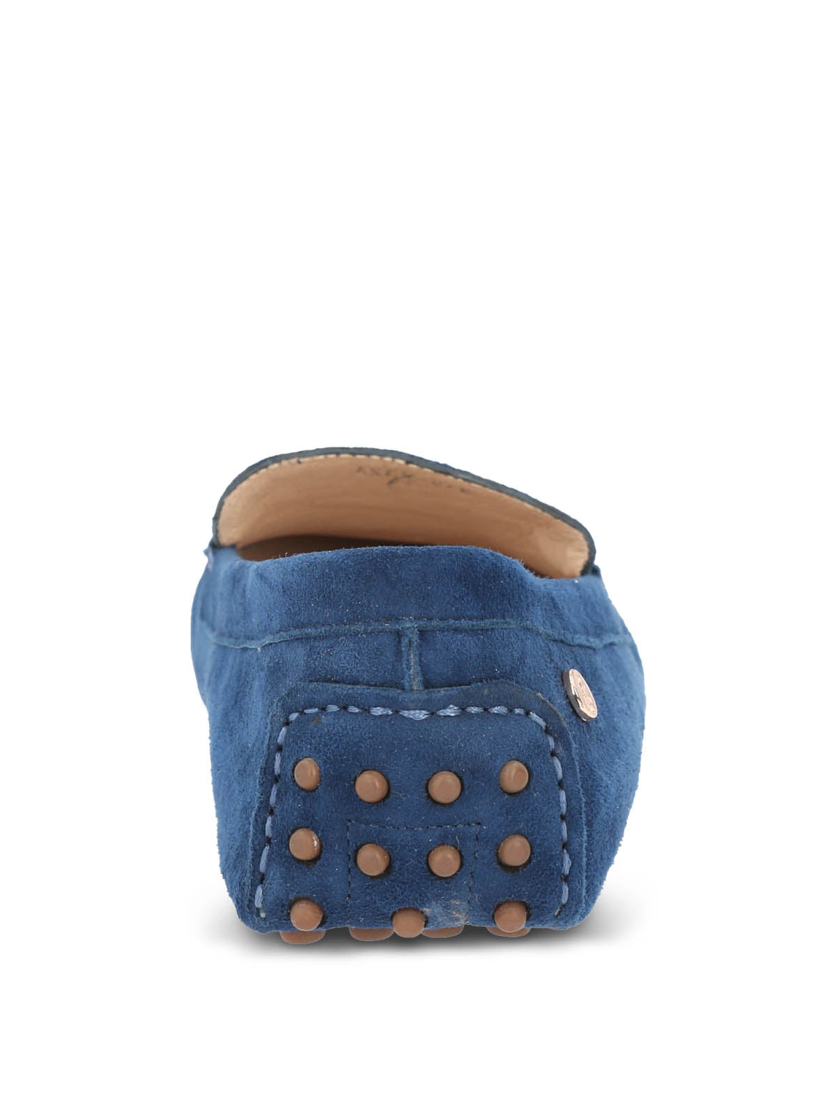 Mocasin Cuero Mujer Band Azul Hush Puppies