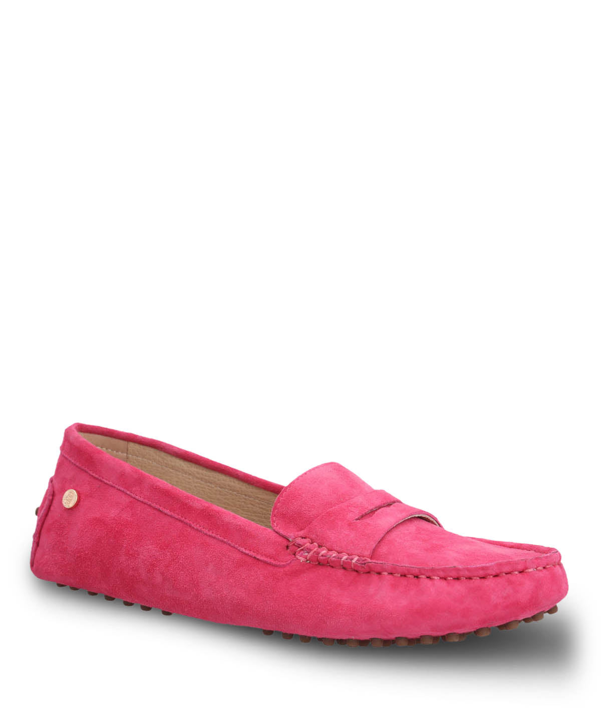 Mocasin Cuero Mujer Band Rosado Hush Puppies