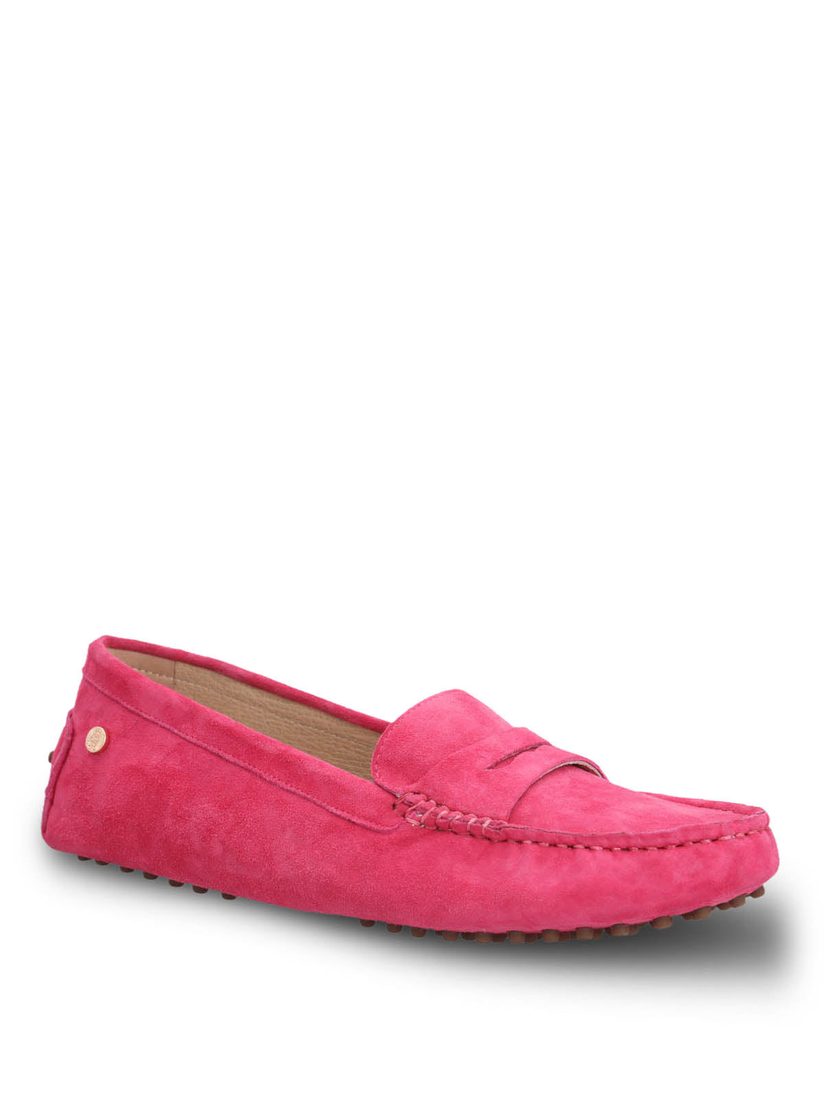 Mocasin Cuero Mujer Band Rosado Hush Puppies
