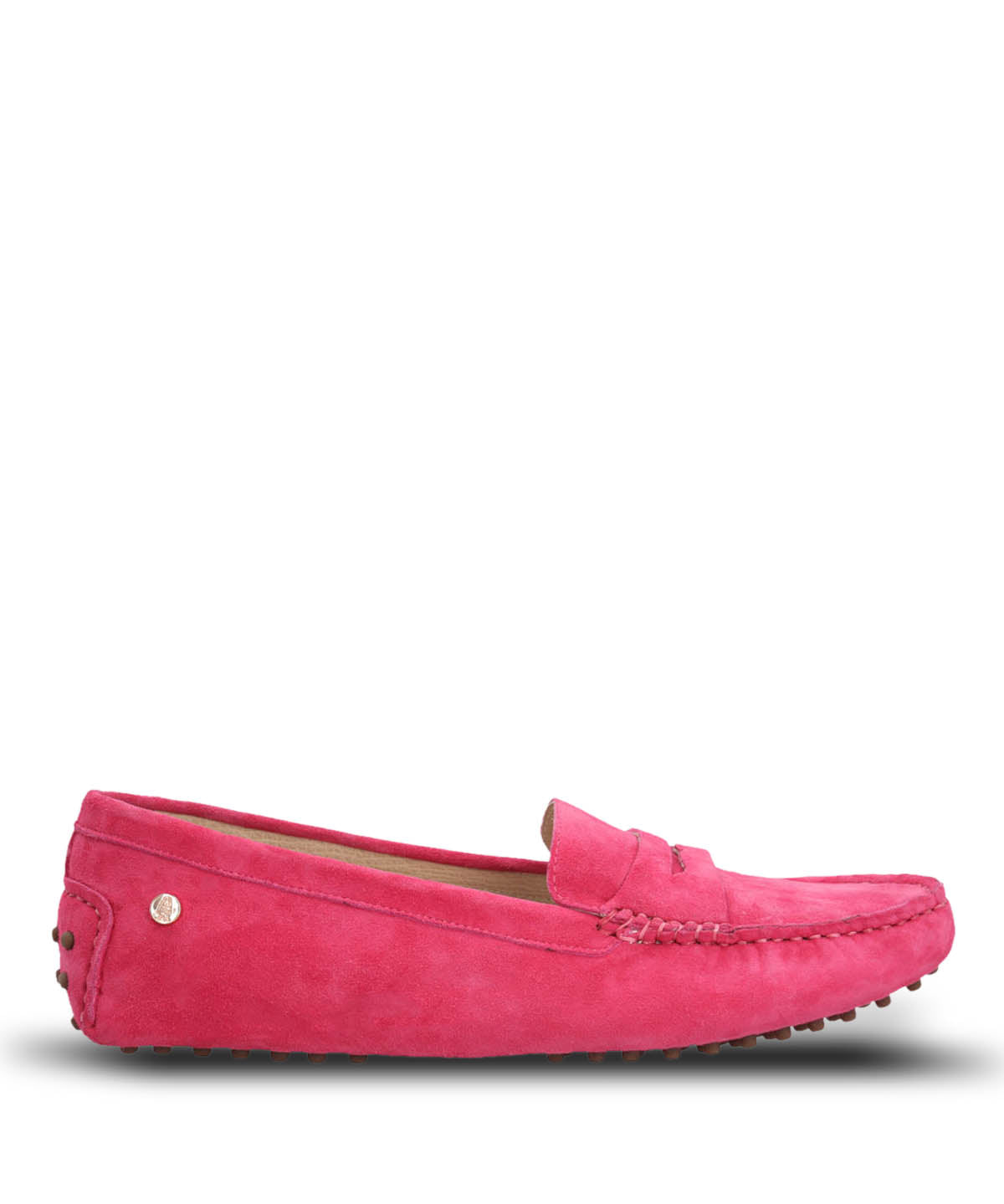 Mocasin Cuero Mujer Band Rosado Hush Puppies