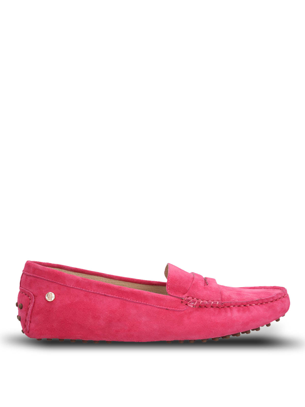 Mocasin Cuero Mujer Band Rosado Hush Puppies
