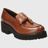Mocasín Cuero Mujer Clov Café