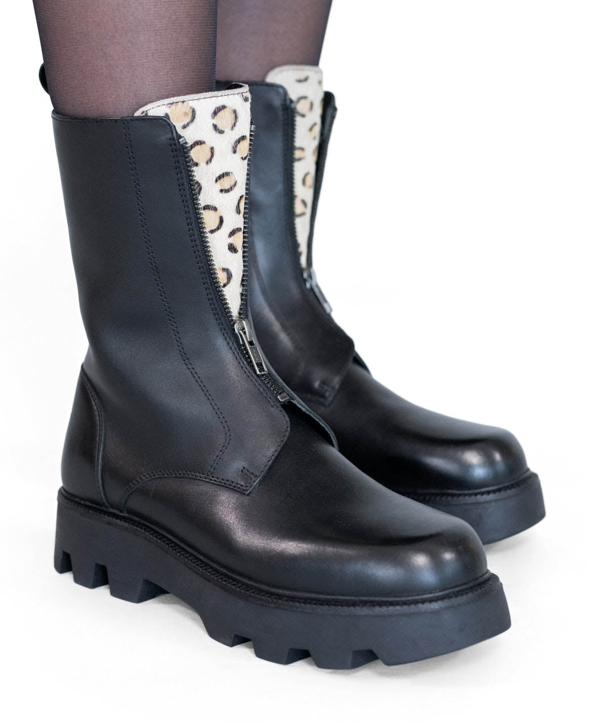 Botín Cuero Mujer Kimmi Negro | Hush Puppies