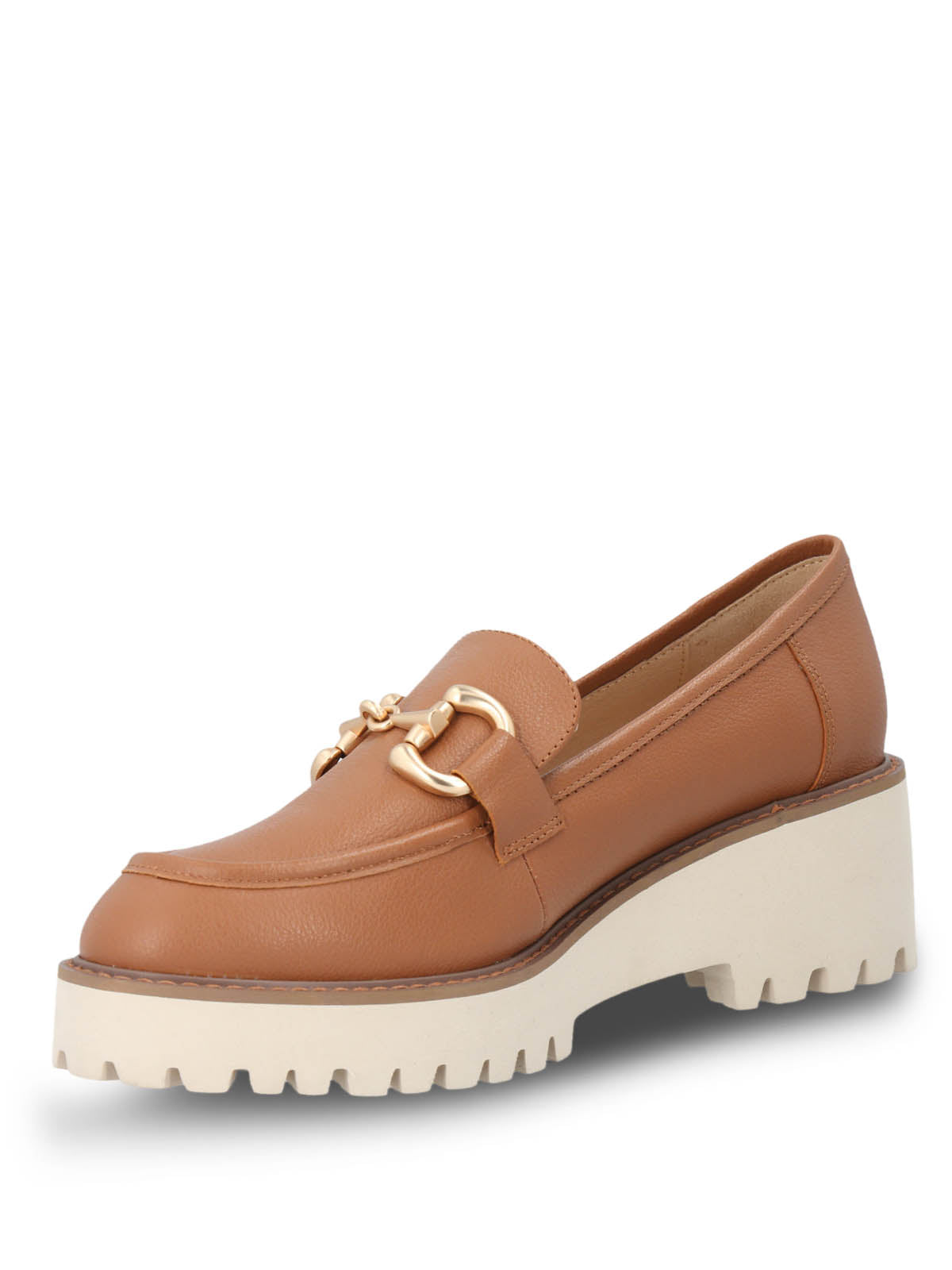 Mocasin Cuero Mujer Lani Café Claro