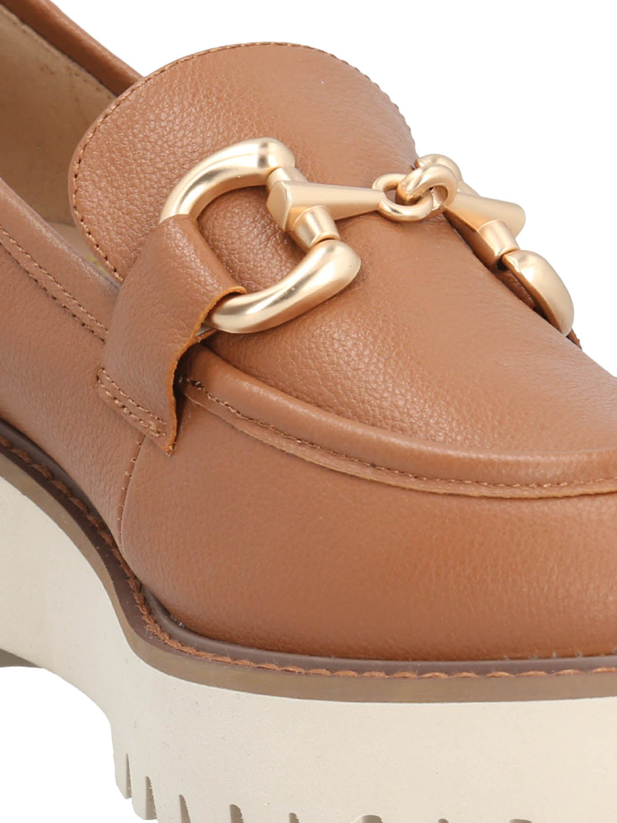 Mocasin Cuero Mujer Lani Café Claro