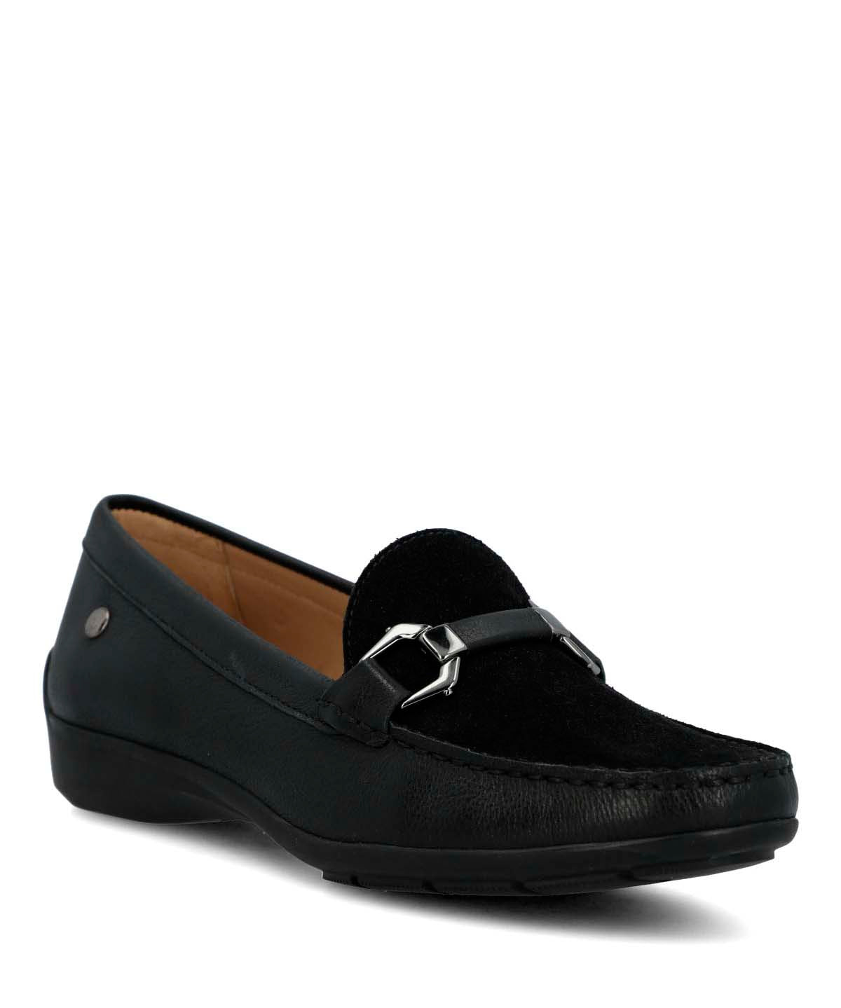 Mocasin Cuero Mujer Natalia Negro