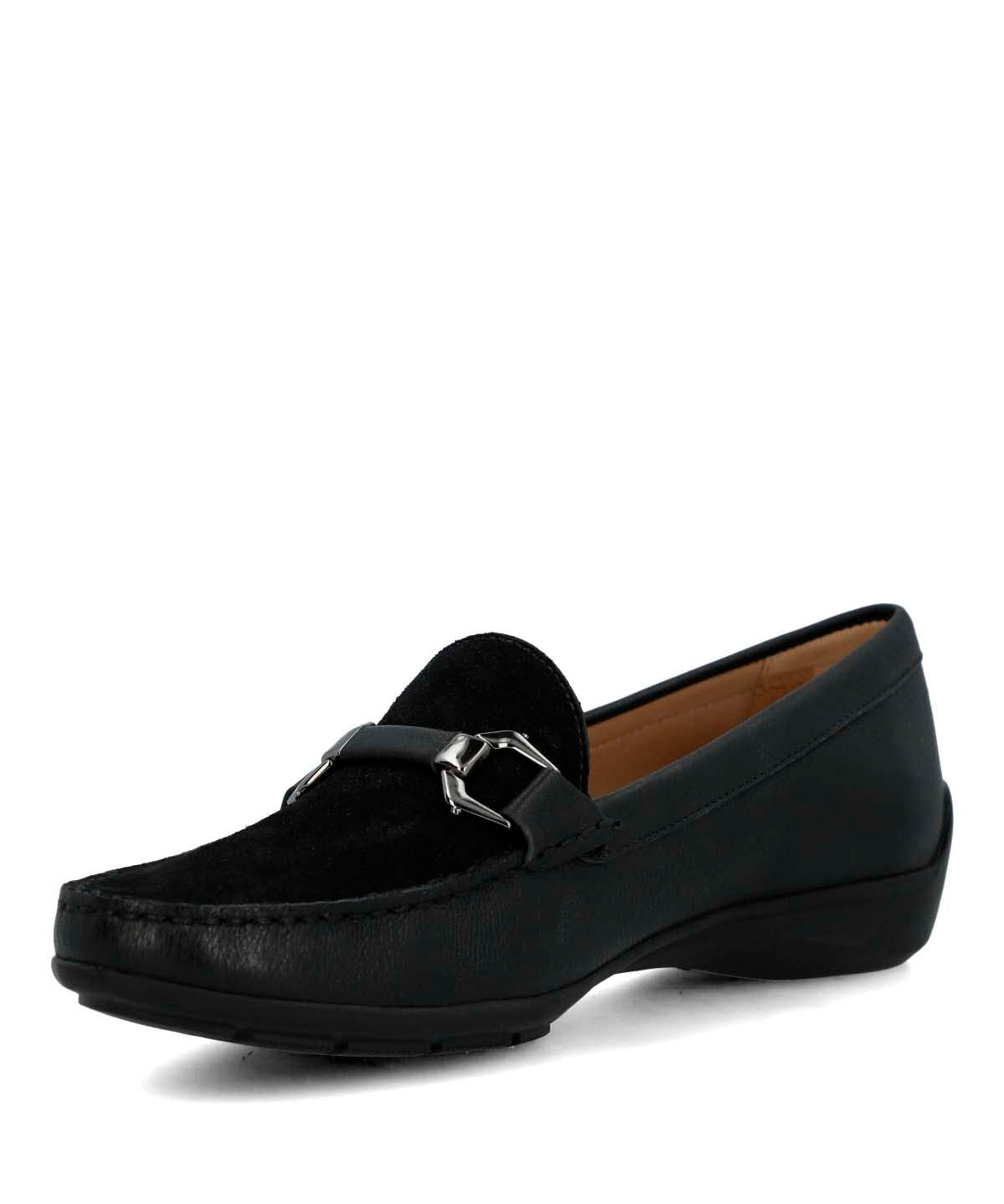 Mocasin Cuero Mujer Natalia Negro