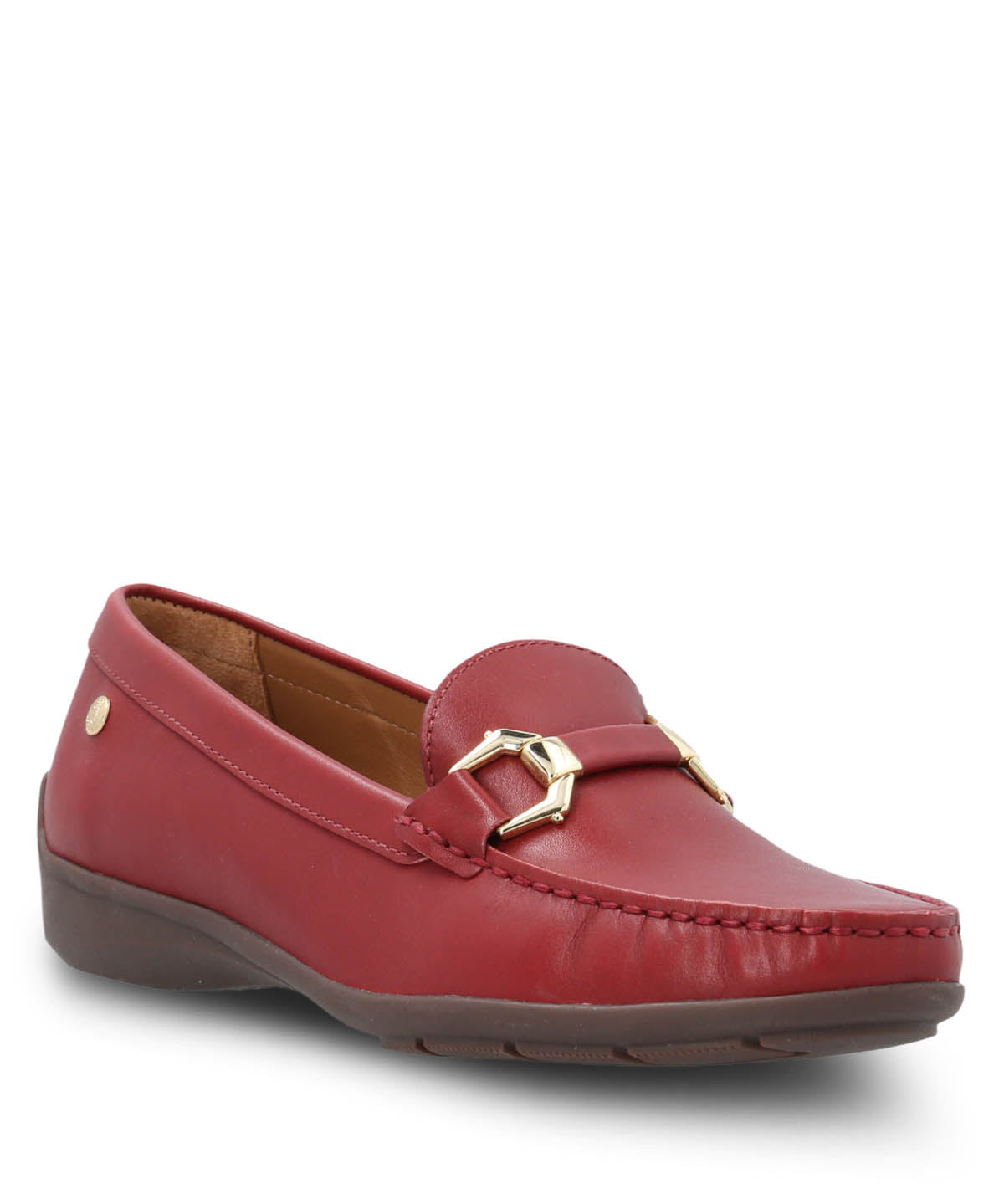 Mocasin Cuero Mujer Natalia Rojo Hush Puppies