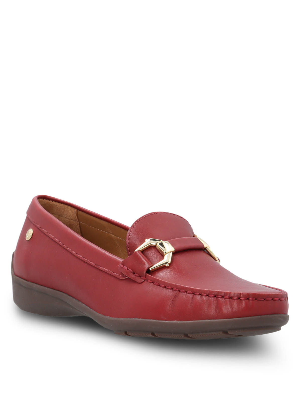 Mocasin Cuero Mujer Natalia Rojo Hush Puppies