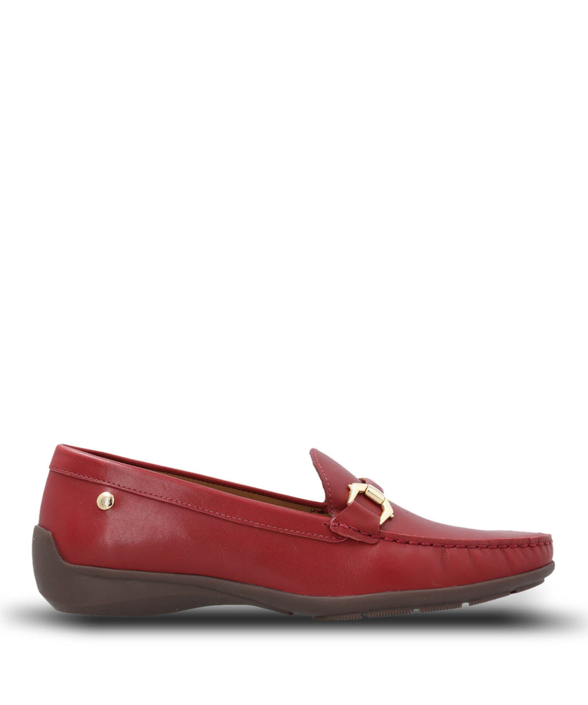 Mocasin Cuero Mujer Natalia Rojo Hush Puppies