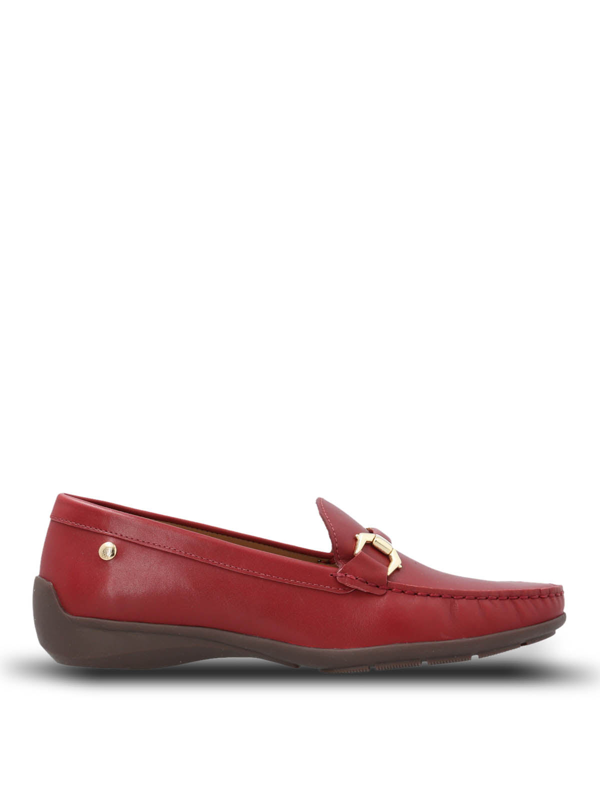 Mocasin Cuero Mujer Natalia Rojo Hush Puppies