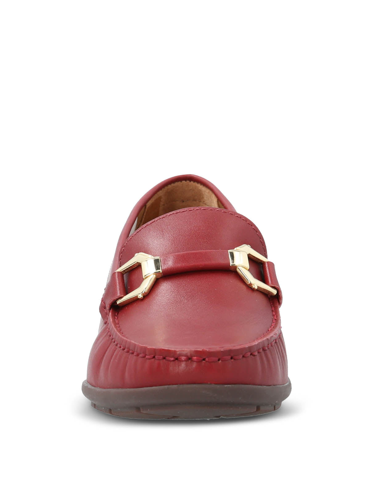 Mocasin Cuero Mujer Natalia Rojo Hush Puppies