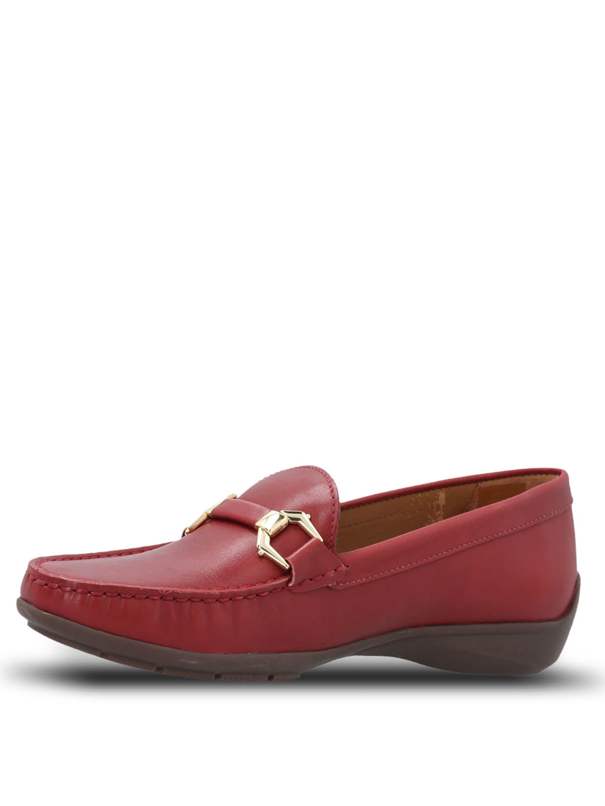 Mocasin Cuero Mujer Natalia Rojo Hush Puppies