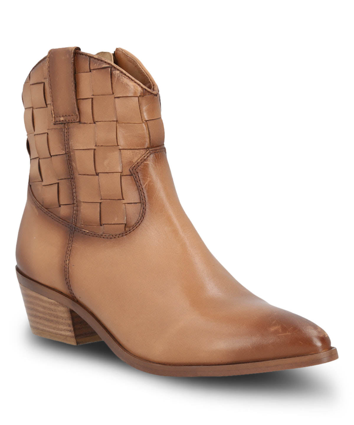 Botin Vaquero Cuero Mujer Vitto Café Claro