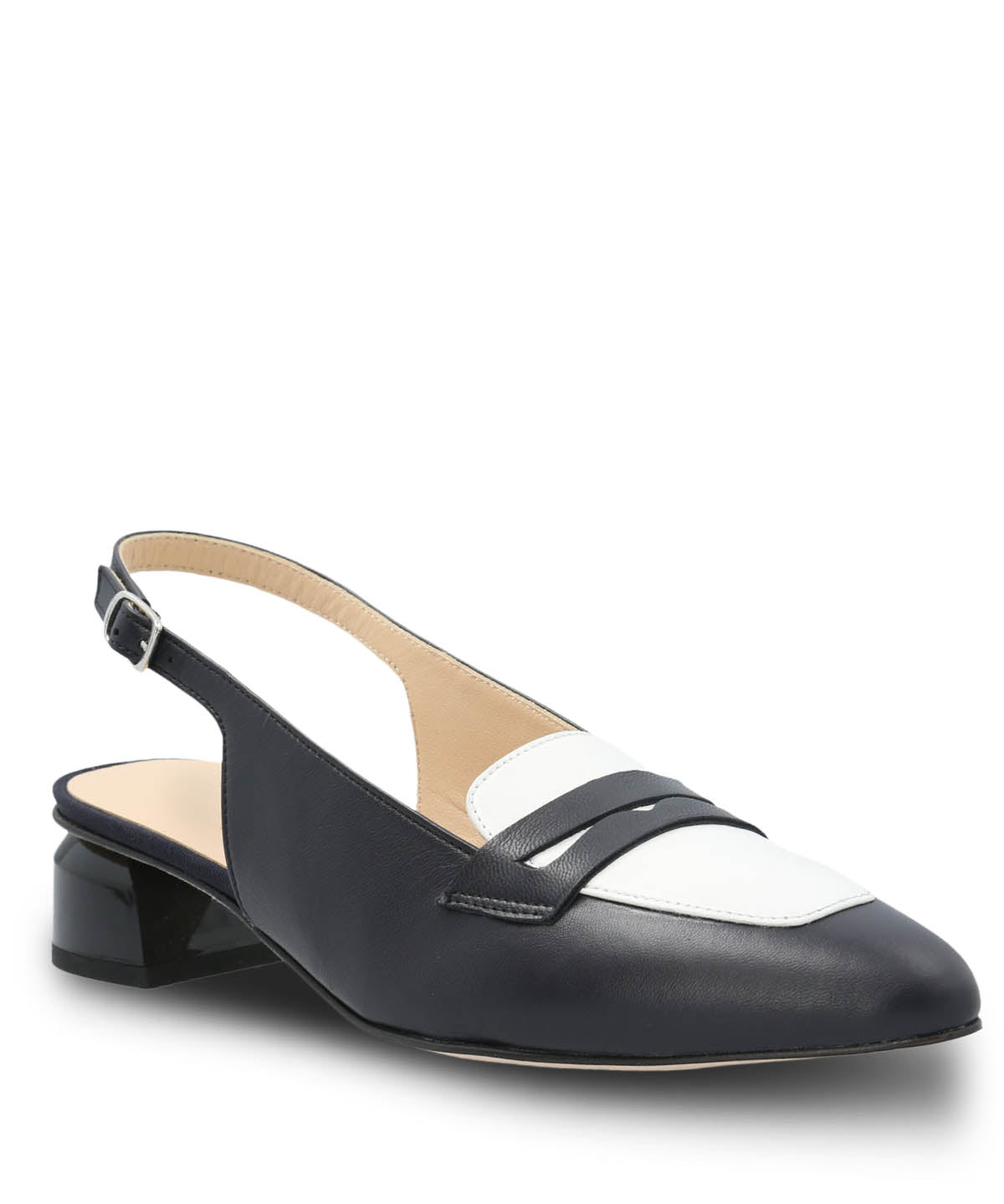 Zapato Brunate Cuero Mujer Giada Azul Oscuro