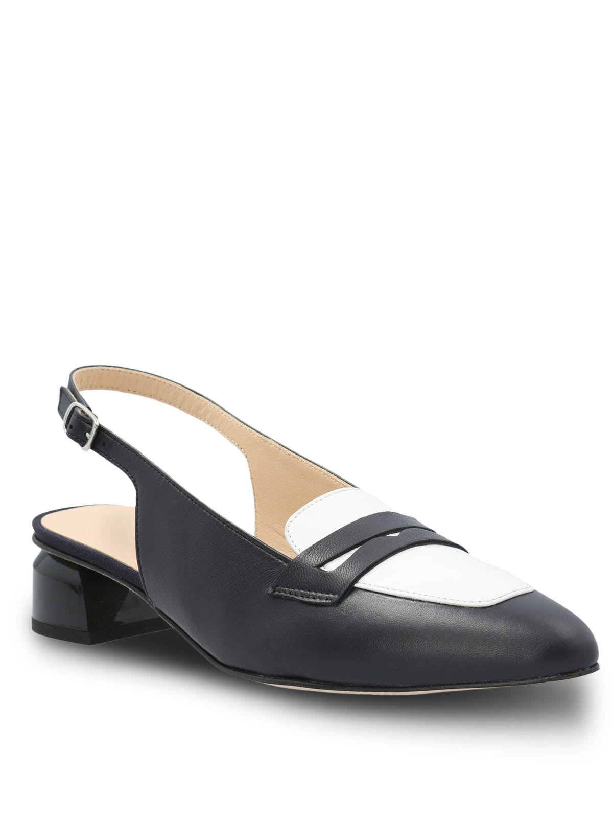 Zapato Brunate Cuero Mujer Giada Azul Oscuro