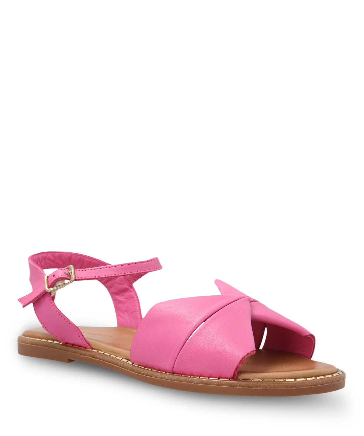 Sandalia Cuero Mujer Traona Fucsia