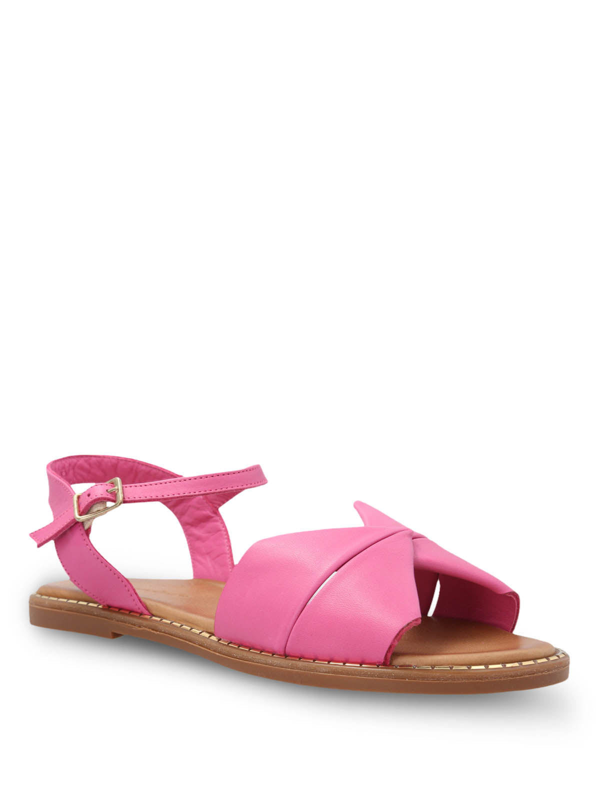 Sandalia Cuero Mujer Traona Fucsia